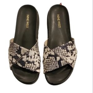 Nine West Slide Leather Sandals